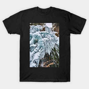 Frozen waterfall in the winter T-Shirt